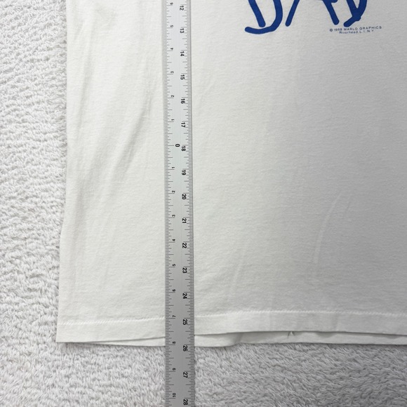 1988 Hanes Fifty Fifty Mens T Shirt World Greatest Dad Graphic White L Vintage - Picture 5 of 8